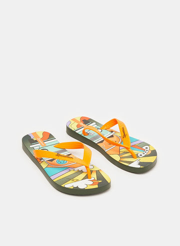 IPANEMA TEMAS INFANTIL SLIPPER GREEN/ORANGE/YELLOW